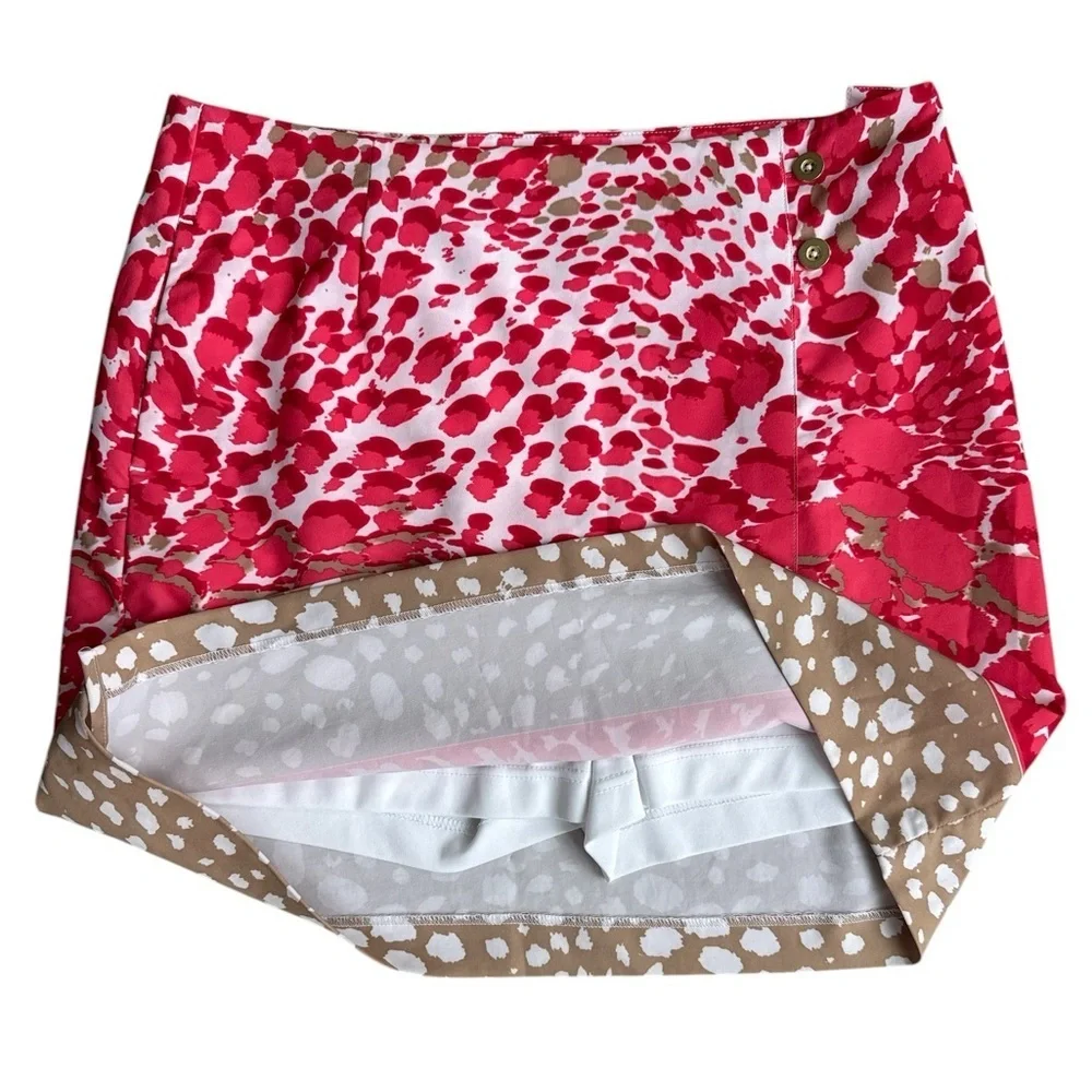 EP PRO Nectar Coral Red & Tan Golf Skort - Picture 3 of 5